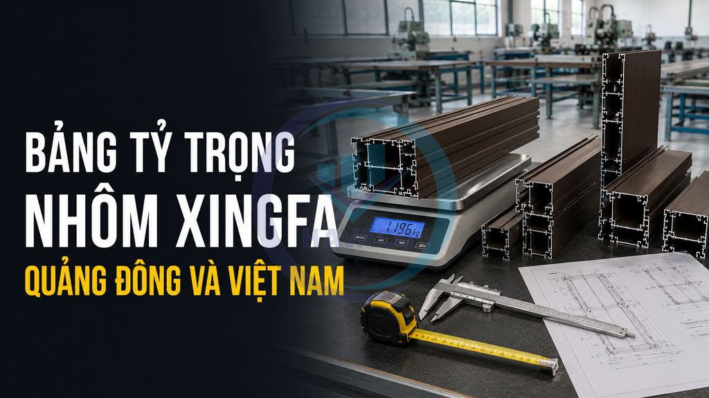 bảng tỷ trọng nhôm Xingfa
