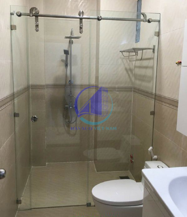 cửa kính cường lực lùa ngăn phòng tắm